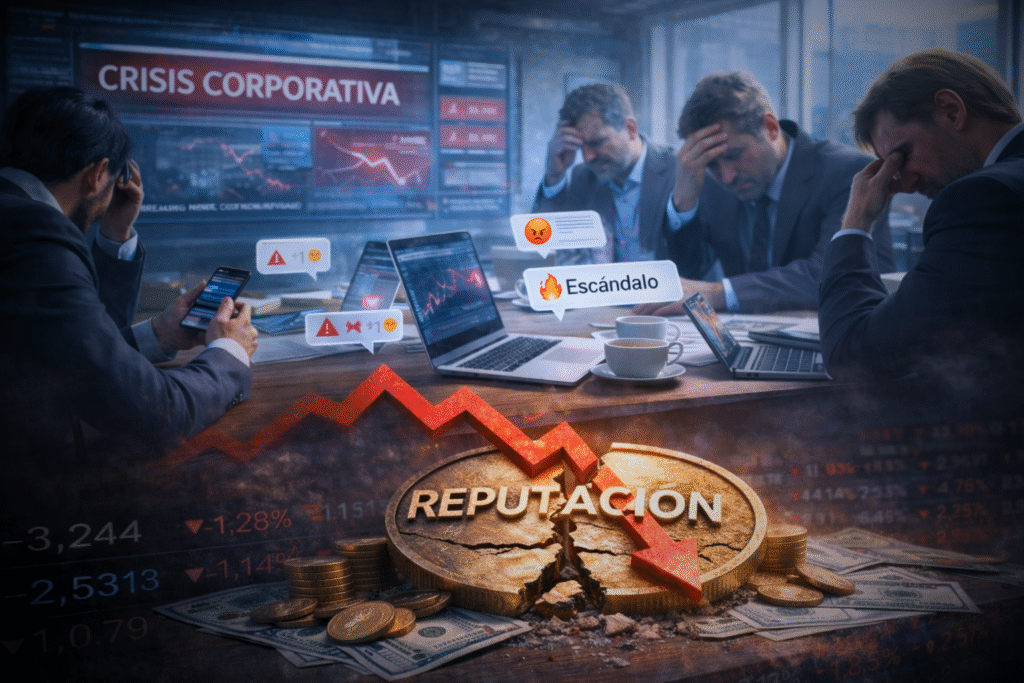 Crisis corporativa provocada por una mala gestión de la comunicación y su impacto en la reputación y el valor económico.
